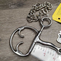 Kimblehook French Link, Center Lozenge Bit, chain *xc/like new, clean, mnr scratches, uneven hooks
