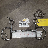 Kimblehook French Link, Center Lozenge Bit, chain *xc/like new, clean, mnr scratches, uneven hooks
