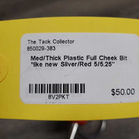 Med/Thick Plastic Full Cheek Bit *like new
