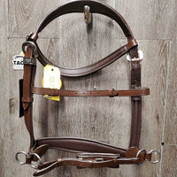 "Pogo" Tooled Western Style Padded Monocrown Side Pull, chin pad *new, tags *No Reins
