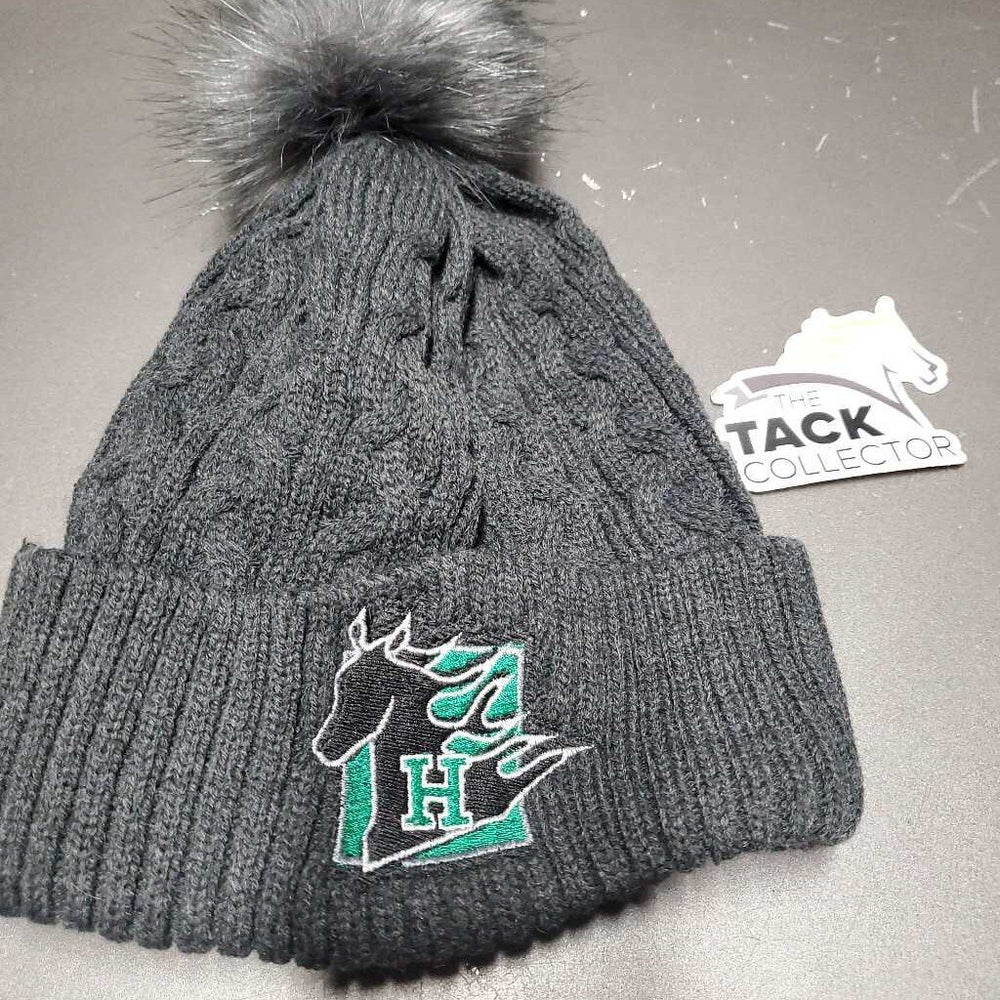 Thick Cable Knit Touque, cuff, PomPom 