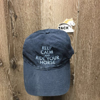 Ball Cap "Keep Calm & Ride Your Horse " *gc, faded, hair