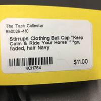 Ball Cap "Keep Calm & Ride Your Horse " *gc, faded, hair