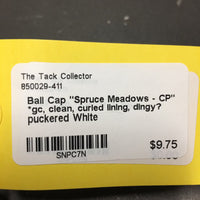 Ball Cap "Spruce Meadows - CP" *gc, clean, curled lining, dingy? puckered
