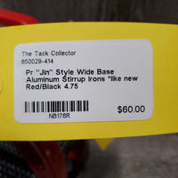 Pr "Jin" Style Wide Base Aluminum Stirrup Irons *like new
