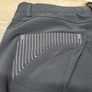 EuroSeat Breeches, Bling, Heart Sticky Knees *xc/vgc, v.mnr snags & stain