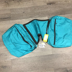 Hvy Cordura Saddle Trail Bags, zippers *gc, older, outside: v.stained & dirty