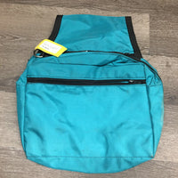 Hvy Cordura Saddle Trail Bags, zippers *gc, older, outside: v.stained & dirty
