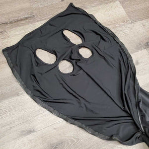 Lycra Full Face Slinky, Zipper, Plastic Snap *xc/like new, clean, mnr hair