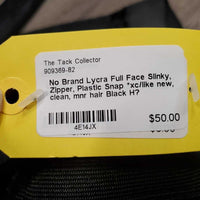 Lycra Full Face Slinky, Zipper, Plastic Snap *xc/like new, clean, mnr hair
