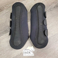 Closed Neoprene Front Boots, velcro *vgc, clean, mnr stain, loose thread, hair & edge rubs
