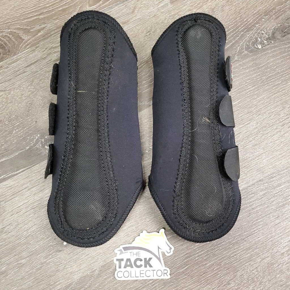 Closed Neoprene Front Boots, velcro *vgc, clean, mnr stain, loose thread, hair & edge rubs