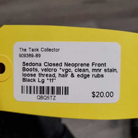 Closed Neoprene Front Boots, velcro *vgc, clean, mnr stain, loose thread, hair & edge rubs
