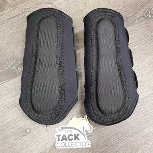 Closed Neoprene Front Boots, velcro *vgc, clean, mnr stain, loose thread, hair & edge rubs