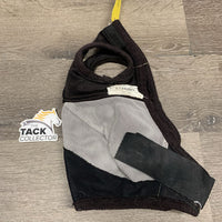 Hvy Mesh Fly Mask *gc, faded, hairy, clumpy, clean, loose & torn edge, mnr thread
