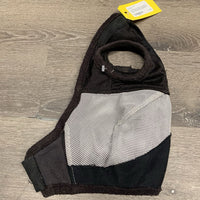 Hvy Mesh Fly Mask *gc, faded, hairy, clumpy, clean, loose & torn edge, mnr thread
