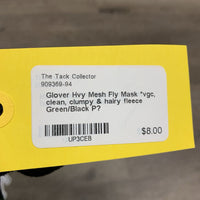 Hvy Mesh Fly Mask *vgc, clean, clumpy & hairy fleece
