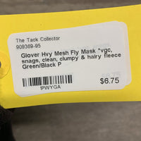 Hvy Mesh Fly Mask *vgc, snags, clean, clumpy & hairy fleece

