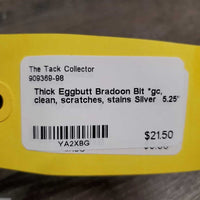 Thick Eggbutt Bradoon Bit *gc, clean, scratches, stains
