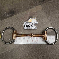 Thick Hvy Jointed Eggbutt Bit *gc, chewed, stains, clean, rubs, residue
