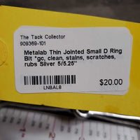 Thin Jointed Small D Ring Bit *gc, clean, stains, scratches, rubs
