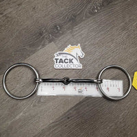 Thin Sweet Iron Jointed Western Loose Ring Bit *gc, clean, scuffs, scratches, rubs & chews
