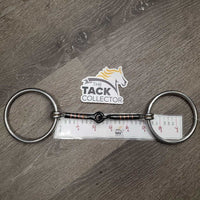 Thin Sweet Iron Jointed Western Loose Ring Bit *gc, clean, scuffs, scratches, rubs & chews
