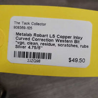 LS Copper Inlay Curved Correction Western Bit *vgc, clean, residue, scratches, rubs