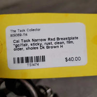 Narrow Rsd Breastplate *gc/fair, sticky, rust, clean, film, older, xholes
