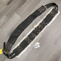 Light Nylon Web & Fleece Lined Synthetic Lungeing Surcingle, Girth, 10 Rings *gc, dirt, faded, stains, mnr frayed holes, rust