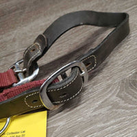 Nylon Breakaway Halter, adj, snap, leather Crown *gc, dirt?stains, rubs, crown: cracked & v.stiff
