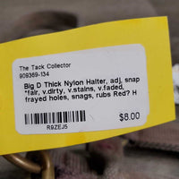 Thick Nylon Halter, adj, snap *fair, v.dirty, v.stains, v.faded, frayed holes, snags, rubs
