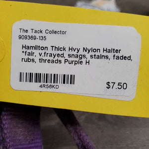 Thick Hvy Nylon Halter *fair, v.frayed, snags, stains, faded, rubs, threads