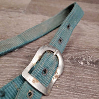 Stiff Nylon Halter, spring snap *fair, v.rusty, faded, stains, dirty