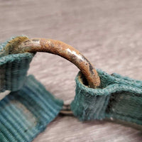 Stiff Nylon Halter, spring snap *fair, v.rusty, faded, stains, dirty