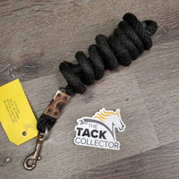 Narrow Short Nylon Lead Rope, tiny snap *fair, v.rusty, rubs, frays & snags, bent fastener