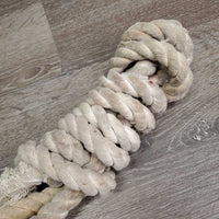 Thick Cotton Lead Rope, Brass snap *gc/fair, stains, dingy, cut?v.frayed
