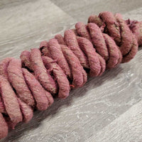 Thick Cotton Lead Rope, Bull Snap *gc, v.dirty, rusty, faded, snags, rubs, frays, knotted
