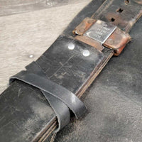2 Tooled Leather Western Fenders, 2 Spur/Hobble Straps *gc/fair, clean, rubs, xholes, rust, scrapes, torn hardware edge, v.rough edges