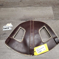 Leather & Felt Poll Guard - Head Bumper *xc, clean, chewed edges
