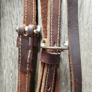 Soft Double Stitched Headstall, Concho/Bling buckles, leather ties *xc, clean