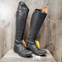 Field Boots, zips *fair, clean, v.faded, v.scuffs, broken elastics, hole, scrapes, stretched, stiff zippers
