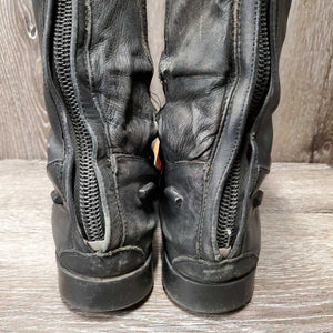 Field Boots, zips *fair, clean, v.faded, v.scuffs, broken elastics, hole, scrapes, stretched, stiff zippers