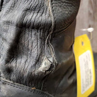 Field Boots, zips *fair, clean, v.faded, v.scuffs, broken elastics, hole, scrapes, stretched, stiff zippers
