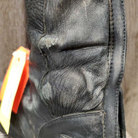 Field Boots, zips *fair, clean, v.faded, v.scuffs, broken elastics, hole, scrapes, stretched, stiff zippers
