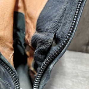 Field Boots, zips *fair, clean, v.faded, v.scuffs, broken elastics, hole, scrapes, stretched, stiff zippers
