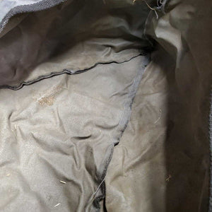 Cordura Corner Feeder *gc/fair, v.dirty, older, stains, snags, frayed inner seam edges