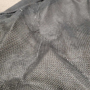 Mesh Trailer Window Screen, velcro *gc/fair, sm holes, bent mesh, puckered seams, clean, stains?residue, threads