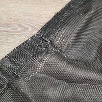 Mesh Trailer Window Screen, velcro *gc/fair, sm holes, bent mesh, puckered seams, clean, stains?residue, threads