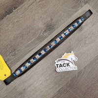 Padded Bling Browband *gc, mnr dirt, missing bling, creases, chipped edges
